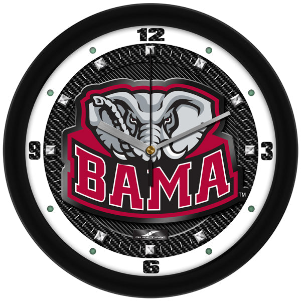 Alabama Crimson Tide - Carbon Fiber Textured Wall Clock - SuntimeDirect