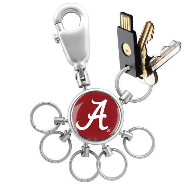 Valet Keychains Alabama Crimson Tide Collegiate Valet Keychain with 6 Keyrings ...